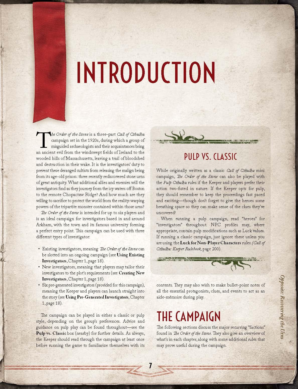 The Order of the Stone Call of Cthulhu Roleplaying Game by Chaosium 3