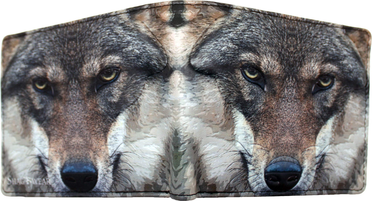 Portrait of a Wolf Embossed Wallet 11cm 3
