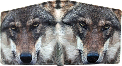 Portrait of a Wolf Embossed Wallet 11cm 3