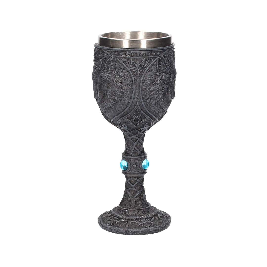 Night Wolf Black Gothic Animal Goblet 19.5cm