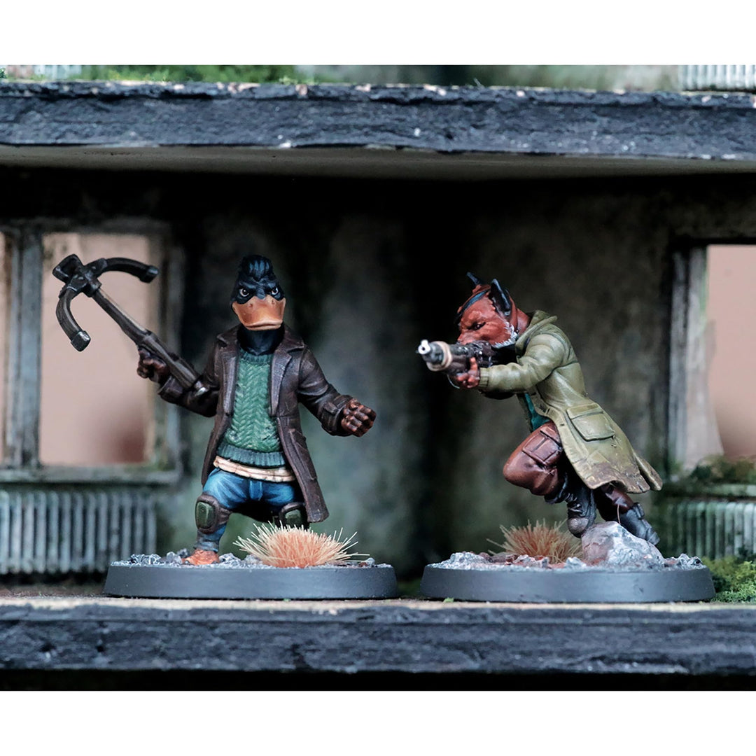 Free League: Mutant Year Zero: Zone Wars - Core Set -Boxed Miniatures Wargame, Tabletop Skirmish Mayhem, Everything Needs: RPG Book, Mat, Dice & More