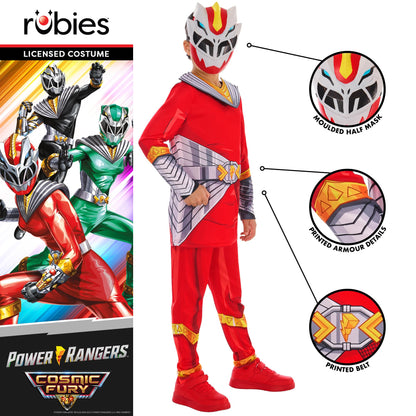Cosmic Fury Red Power Ranger Kids Costume 10