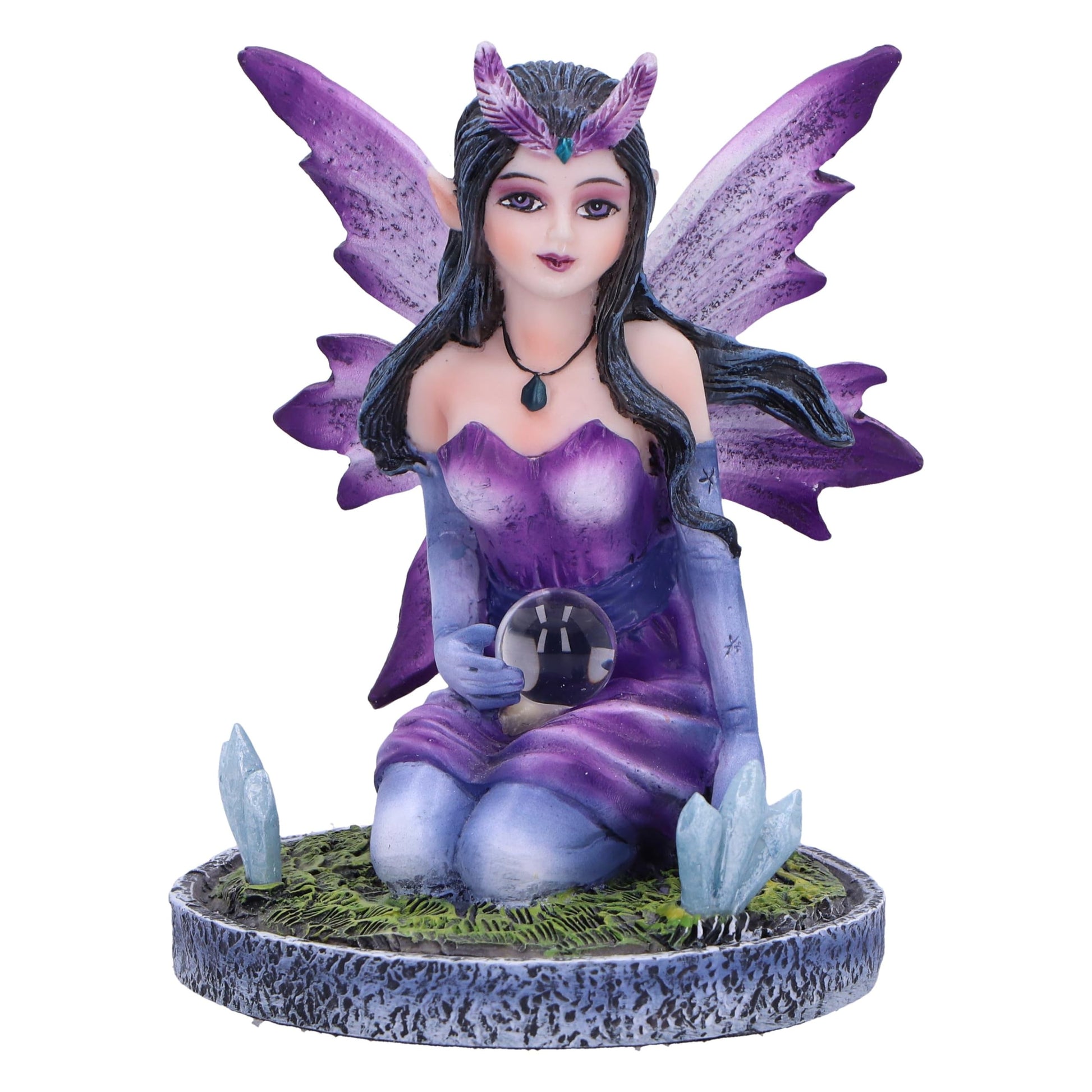 Violet Purple Crystal Fairy Figurine 9cm 2