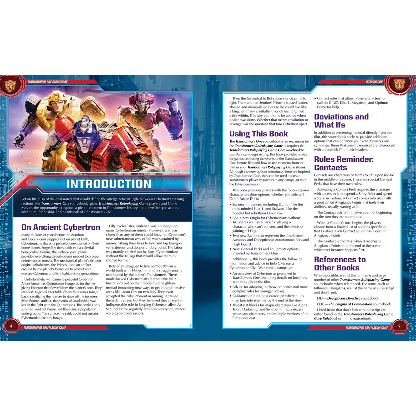 Transformers Roleplaying Game Transformers One Sourcebook by Renegade Studio 2