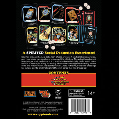 Cryptozoic Entertainment Let's Call The Exorcist: Steven Rhodes Games VOL. 2 - Dark Retro Social Deduction Game, Ages 14+, 4-8 Players, 20-45 Min (CZE29484) 5