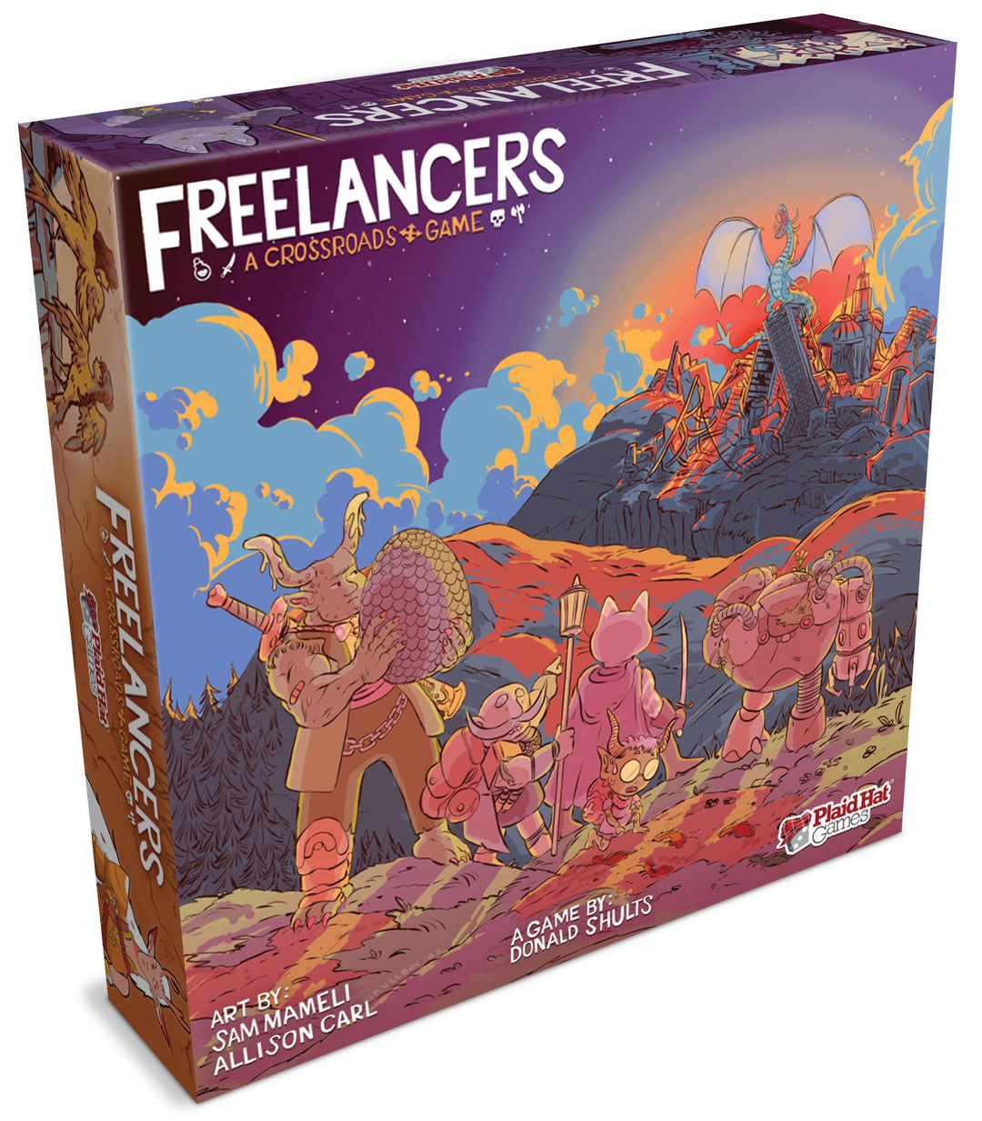 Freelancers Board Game - Dive into a Post-Apocalyptic Gig Economy! Narrative Adventure Game, Fantasy RPG Game, Ages 14+, 3-7 Players, 90 Minute Playtime, Made by Plaid Hat Games