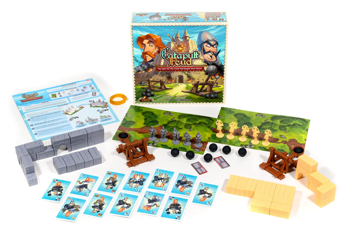 Vesuvius Media | Catapult Feud | Board Game | Ages 7+ | 2 Players | 30-45 Minutes Playing Time 2