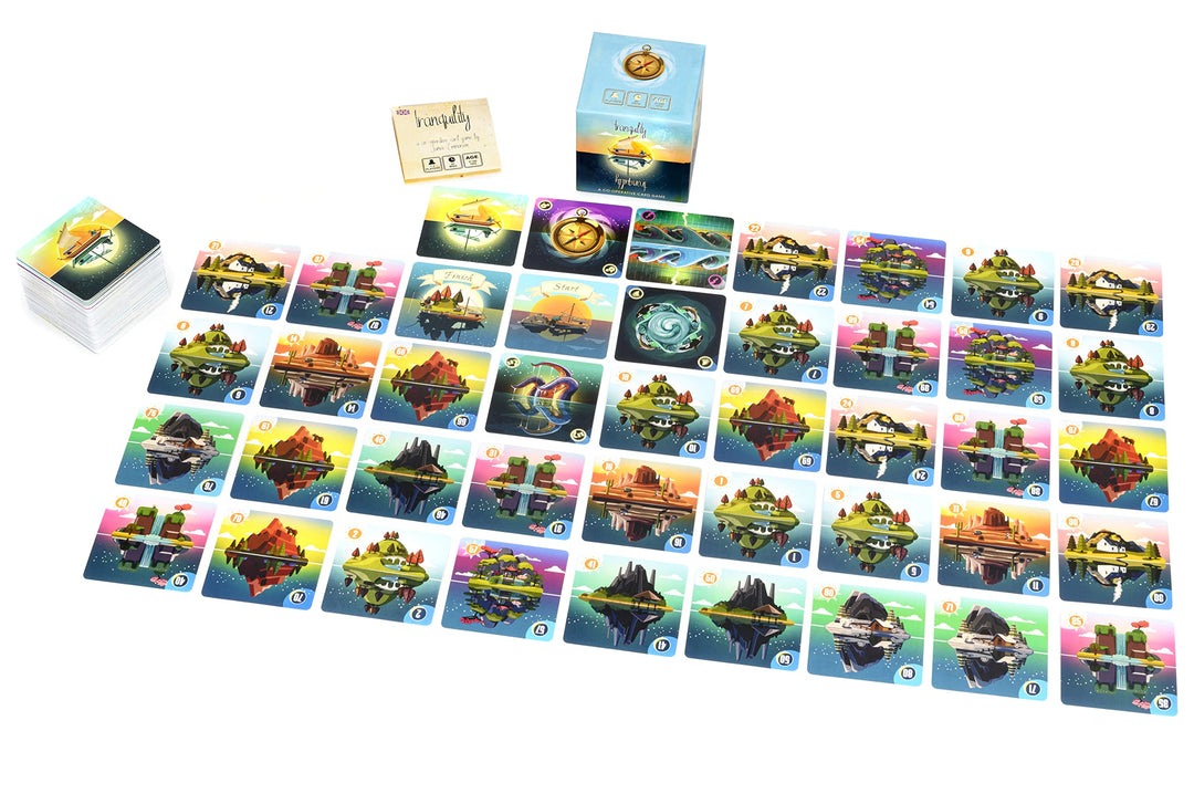 Lucky Duck Games Tranquility Board Game - Set Sail for Paradise in This Silent Cooperative Adventure! Strategy Game, Family Game for Kids and Adults, Ages 8+, 1-5 Players, 15-20 Min Playtime, Made