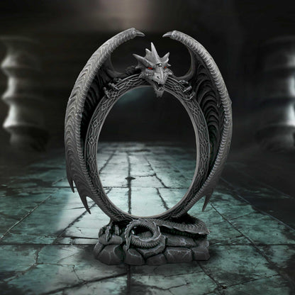 Scaled Reflection Dragon Mirror 29cm 5