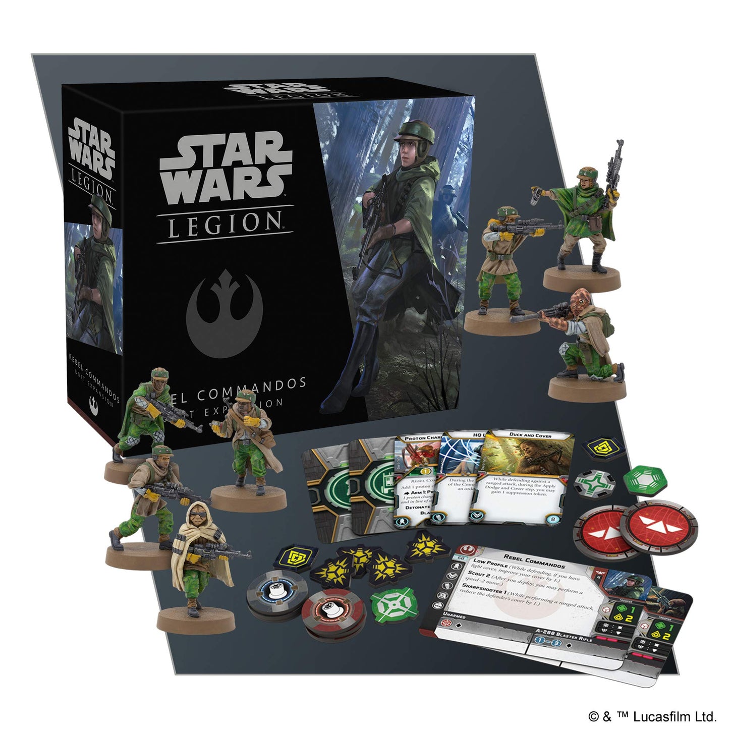 Star Wars: Legion Rebel Commandos UNIT EXPANSION - Unleash Elite Rebel Strike Teams! Tabletop Miniatures Strategy Game for Kids & Adults, Ages 14+, 2 Players, 3 Hr Playtime, Made by Atomic Mass Games 3