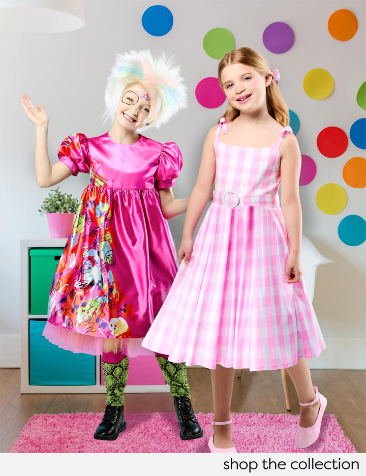 Weird Barbie Costume Dress and Leggings for Girls