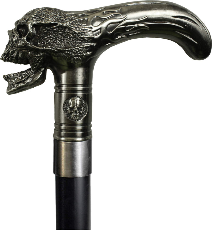 Xenocane Flamed Skull Swaggering Cane 89cm
