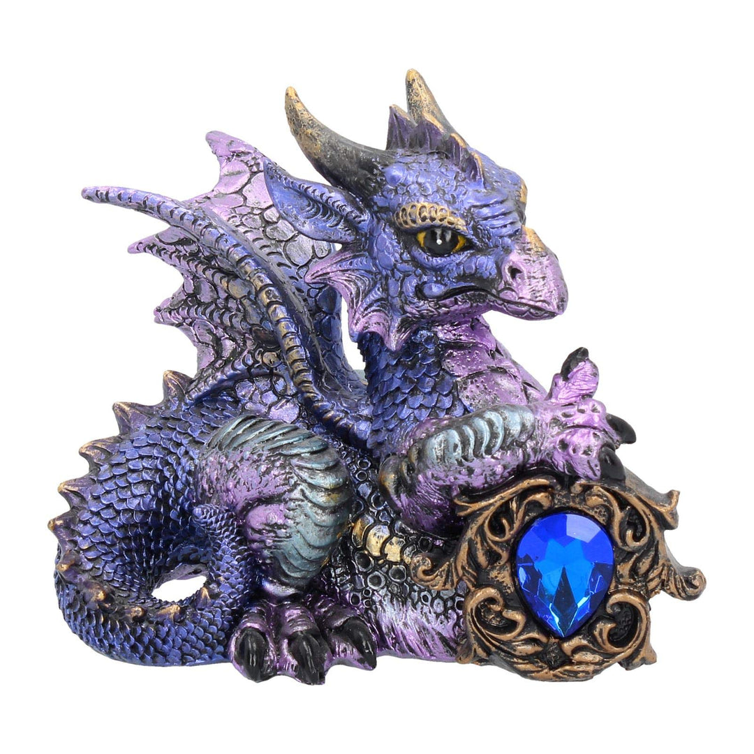 Tyrian Metallic Dragon Figurine 13cm