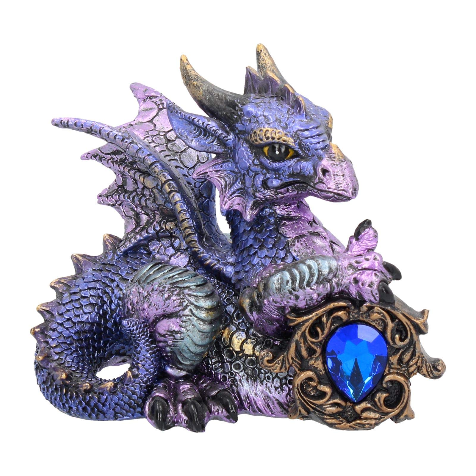 Tyrian Metallic Dragon Figurine 13cm 1