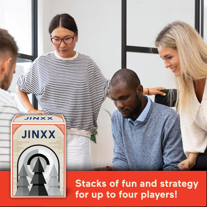 Looney Labs Jinxx Pyramid Board Game - Simple Rules with Stacks of Strategy!, Gray 4