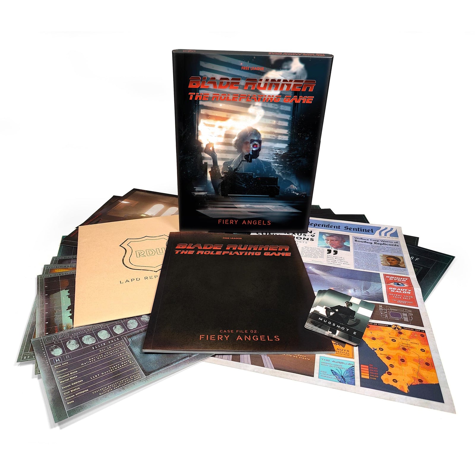 Blade Runner RPG Case File 02 Fiery Angels Boxed Adventure Roleplaying Game by Free League 1