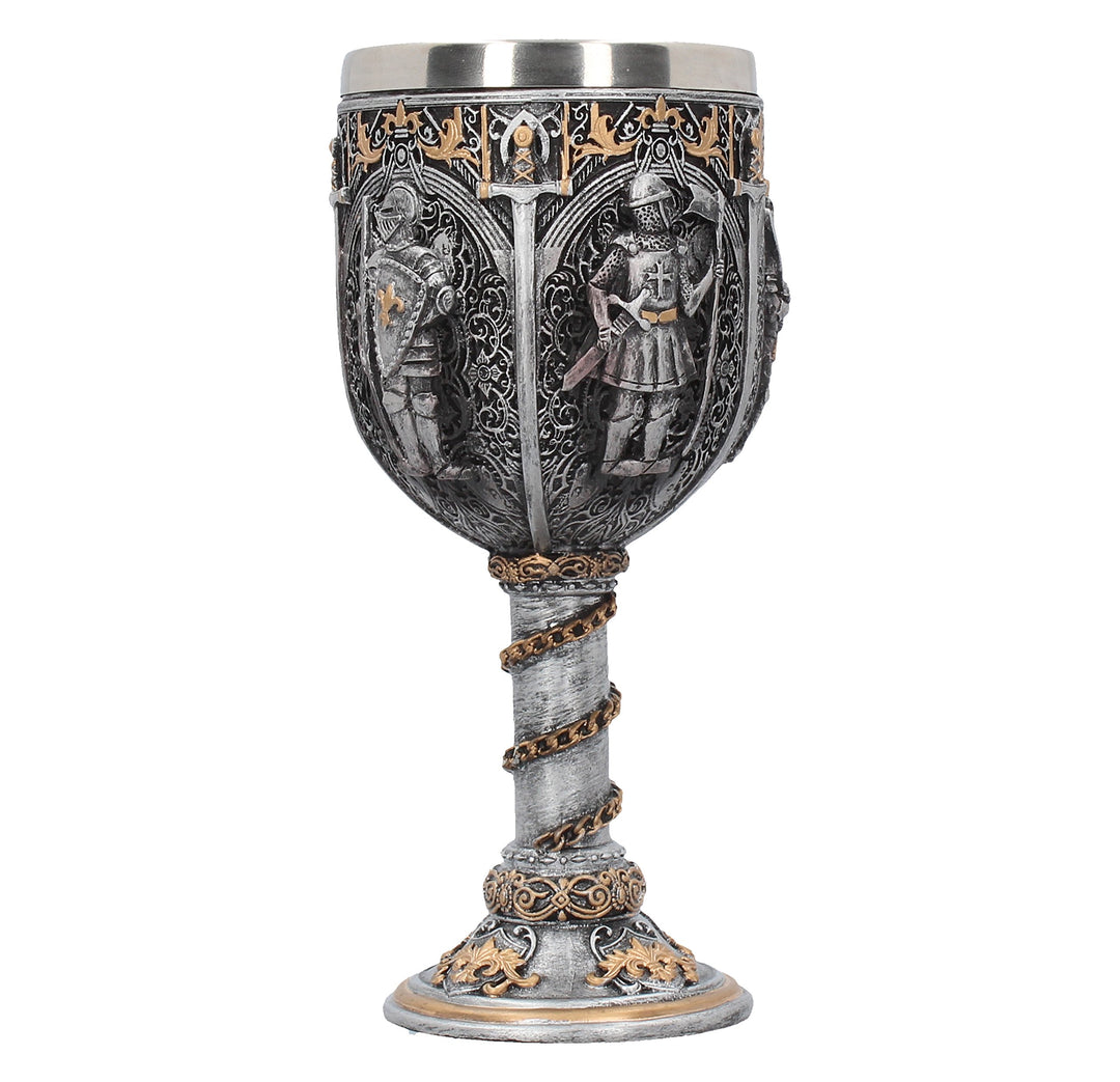 Medieval Knight Chain Wine Goblet 17.5cm