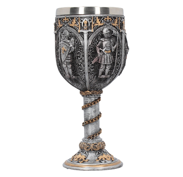 Medieval Knight Chain Wine Goblet 17.5cm