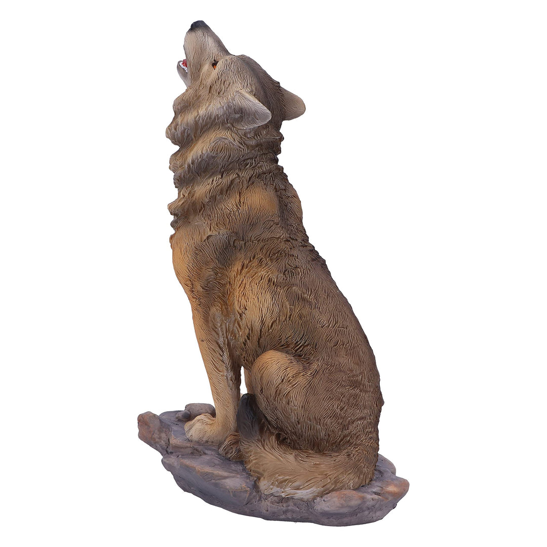 Mountains Cry Howling Wolf Figurine 20cm