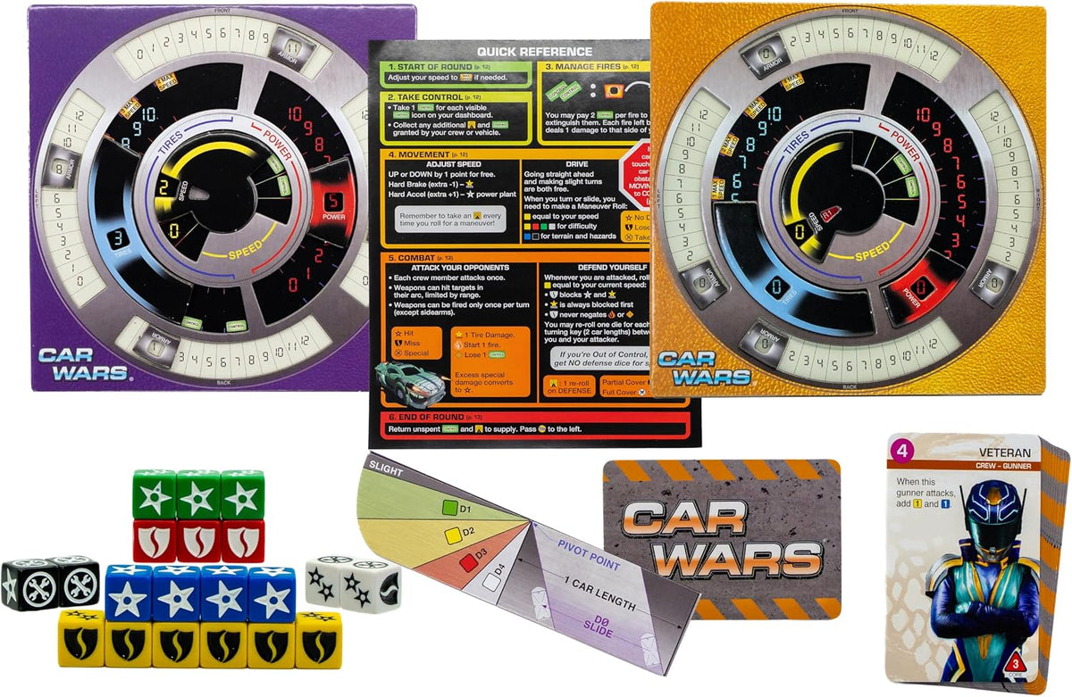 Car Wars Sixth Edition Orange Purple Two Player Starter Set Board Game