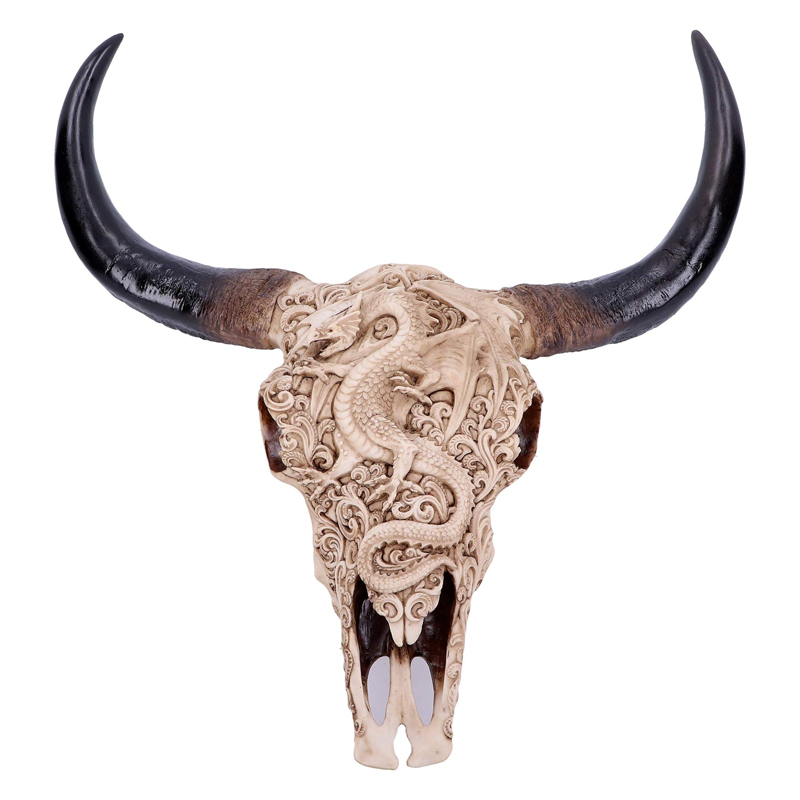 Mythical Markings Carved Dragon Animal Skull 44.5cm 2