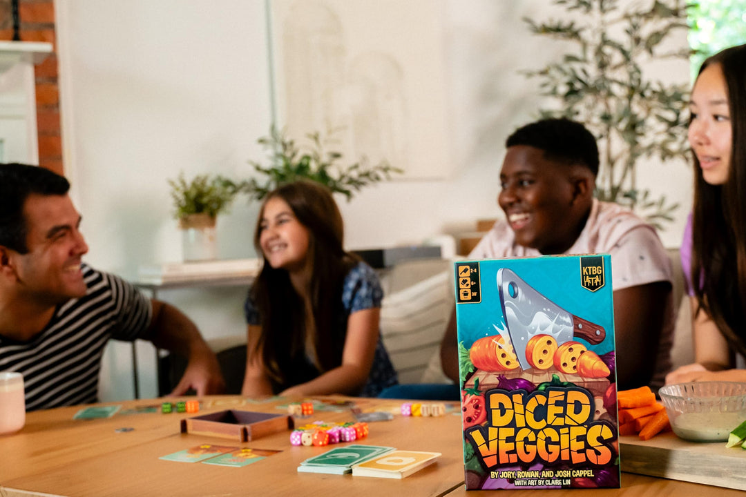 KTBG Diced Veggies Family Friendly Dice Slicing Game for Deliciously Healthy Fun, for 2-4 Players and Ages 6 and Up