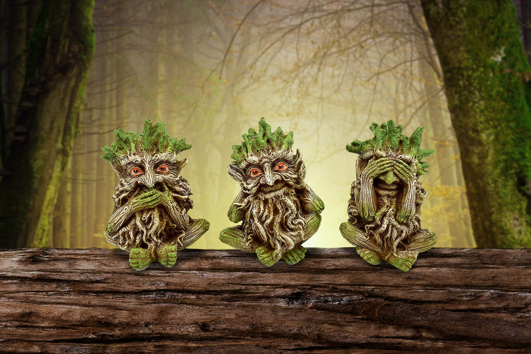 Three Wise Ents Tree Spirit Figurines 10cm