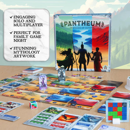 Pantheum Demigods of Olympia Board Game by Archwood 3
