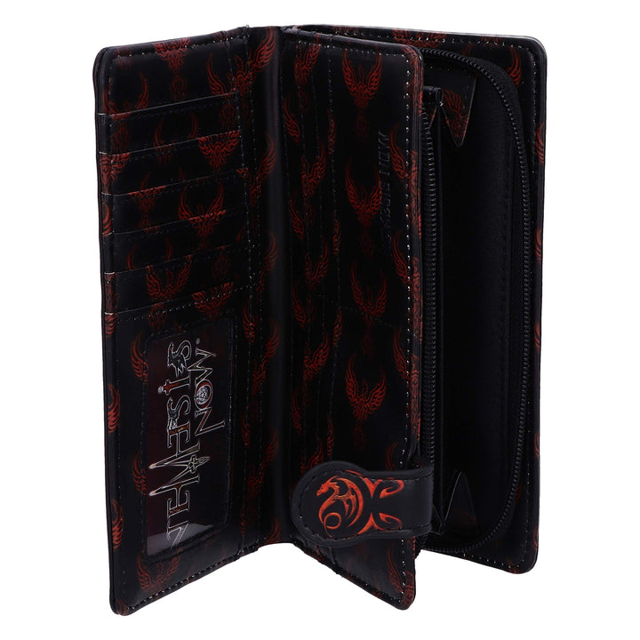 Anne Stokes Phoenix Rising Mythical Bird Embossed Purse 18.5cm