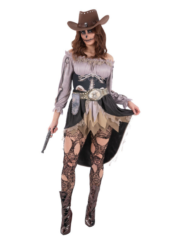 Skeleton Saloon Girl Costume Dress 1