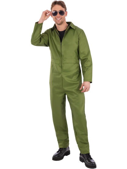 Green Boiler Suit Costume Top Gun Jumpsuit or Horror 2