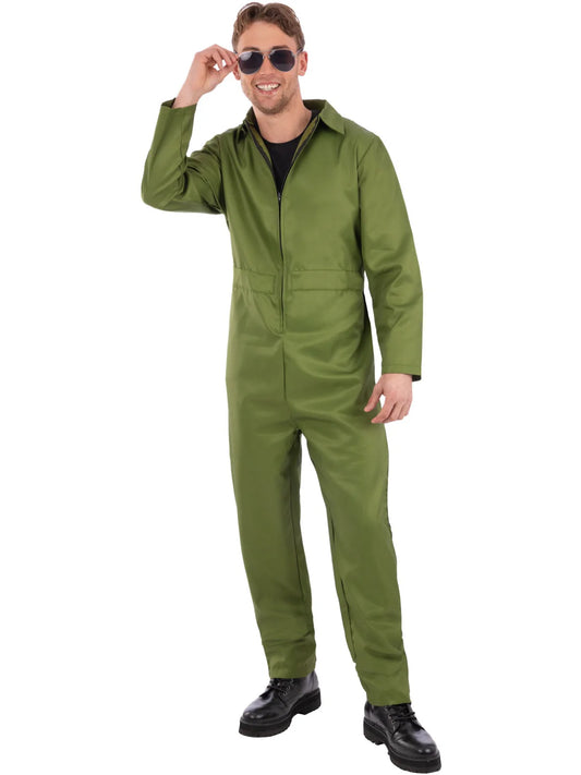 Green Boiler Suit Costume Top Gun Jumpsuit or Horror 2
