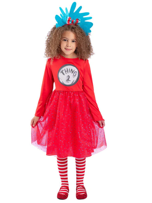 Dr Seuss Cat in the Hat Thing 1 & 2 Costume Dress 4
