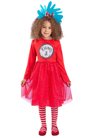 Dr Seuss Cat in the Hat Thing 1 & 2 Costume Dress 4