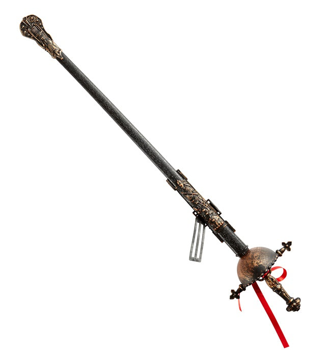 Old Time Fencing Foil With Decorated Scabbard 68 Cm