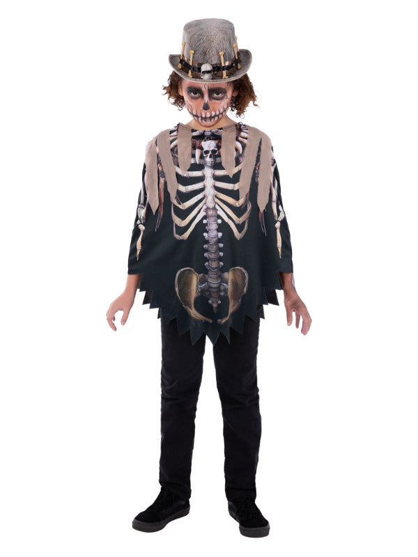 Voodoo Witch Doctor Poncho Kids Unisex Costume One Size 1