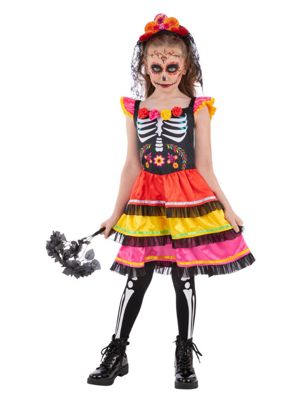 Day of the Dead Fiesta Costume Dress and Rose Headband 1