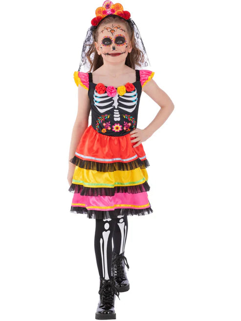Day of the Dead Fiesta Costume Dress and Rose Headband 4
