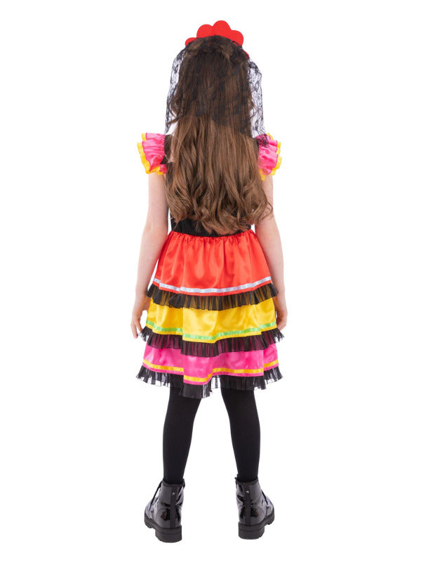 Day of the Dead Fiesta Costume Dress and Rose Headband 3