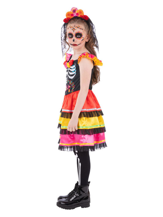 Day of the Dead Fiesta Costume Dress and Rose Headband 2