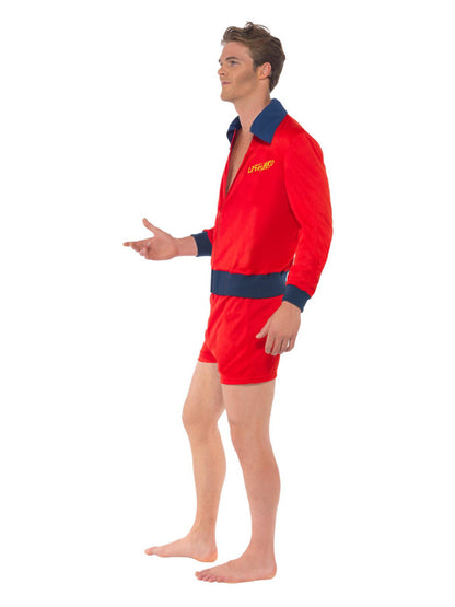 Lifeguard Costume Mens Red Jacket and Shorts 2