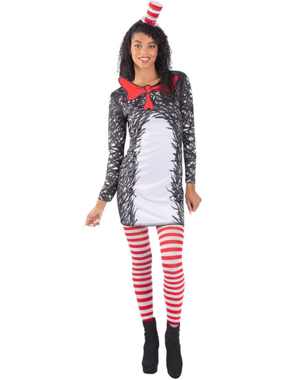 Dr Seuss Cat in the Hat Ladies Costume Dress 4