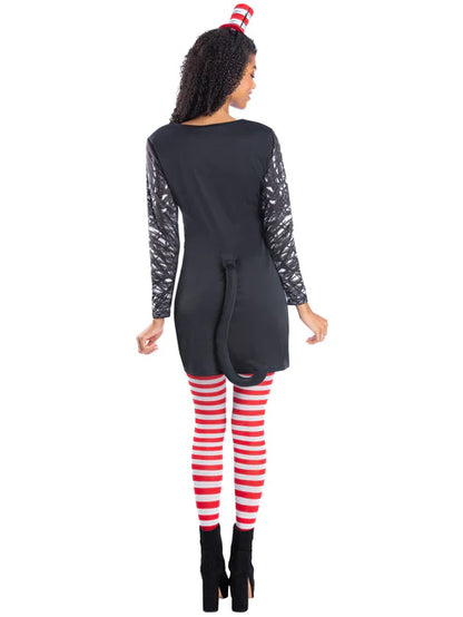 Dr Seuss Cat in the Hat Ladies Costume Dress 3