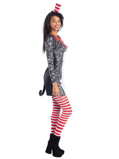 Dr Seuss Cat in the Hat Ladies Costume Dress 2