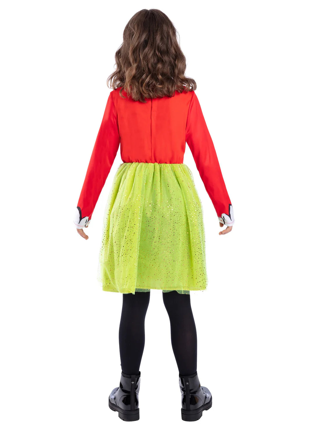 Dr Seuss The Grinch Santa Girls Costume Dress with Headband 2