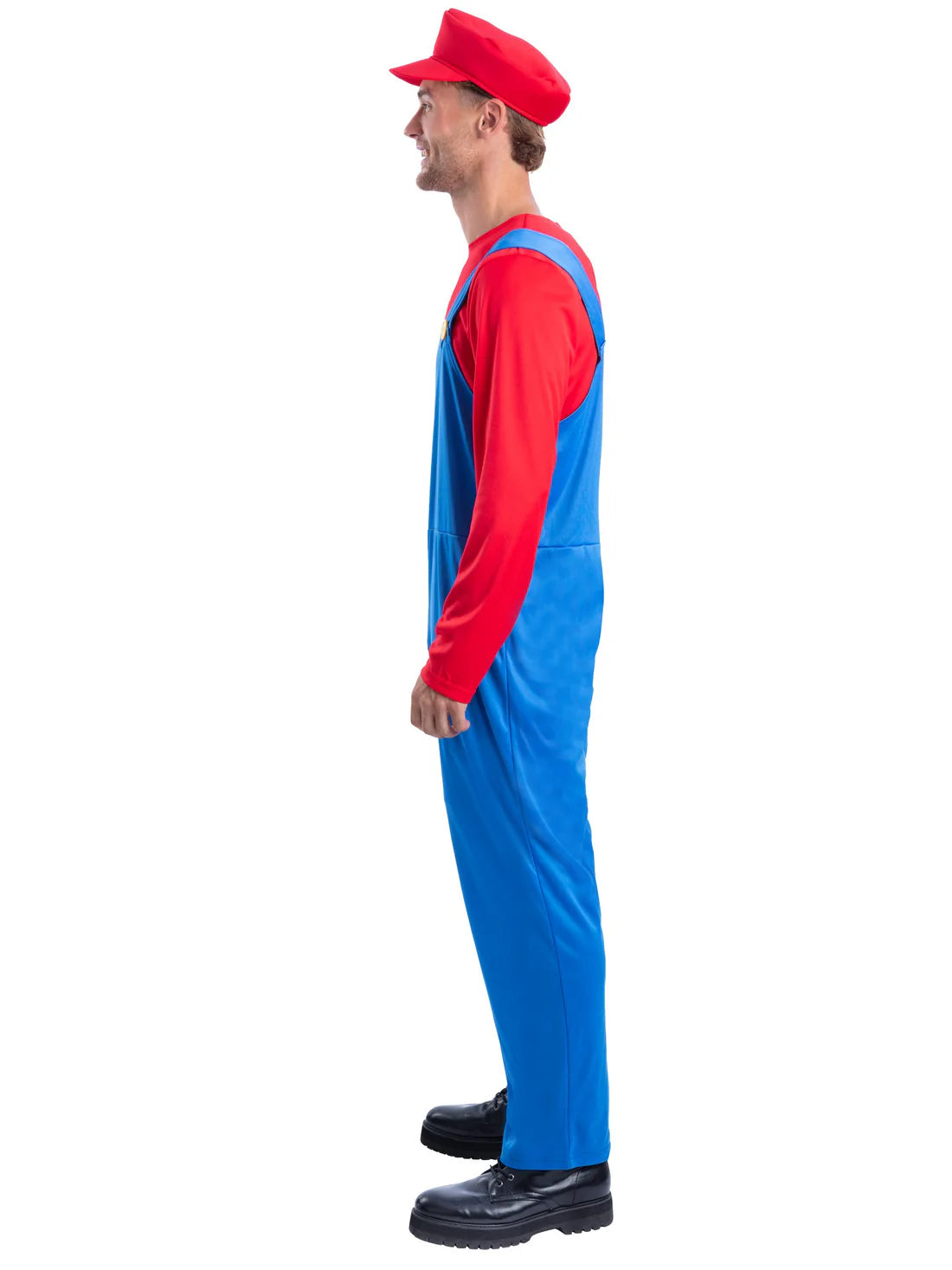 Red Plumber Super Mario Costume for Men 4