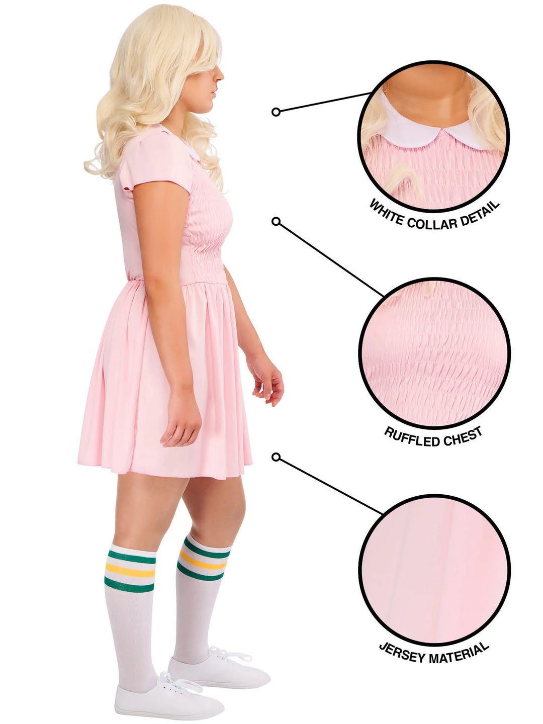 Eleven Stranger Things Pink Dress Costume for Women