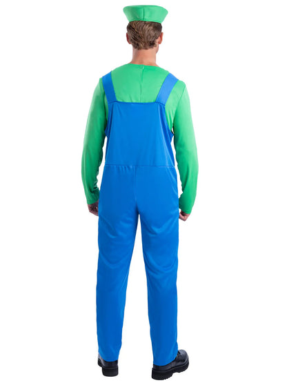 Green Plumber Costume Luigi Outfit for Men 2
