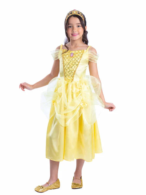 Golden Princess Costume Yellow Dress