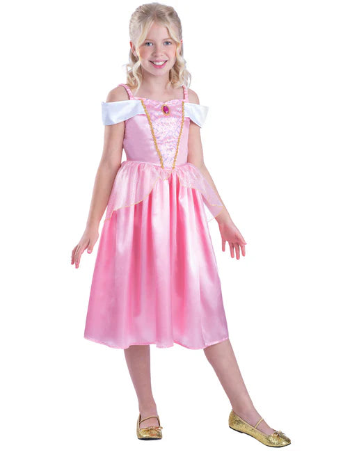 Sleeping Princess Costume Pink Dress for Girls 3